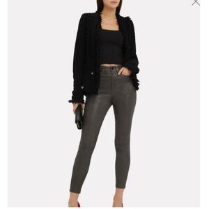 Intermix Ikaterina Fringe Knit Jacket black size 2